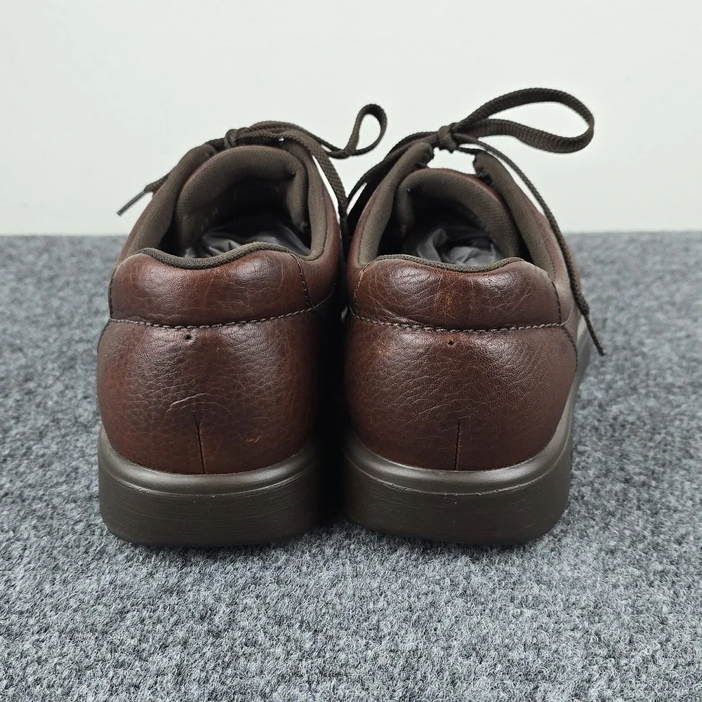 SAS‎ bout Time Men's 12M Brown Leather Comfort Moc Toe Lace Up Shoes USA Made